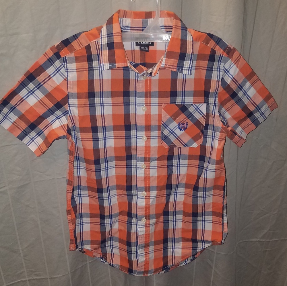 Boy's Chaps button down short sleeve shirt szM